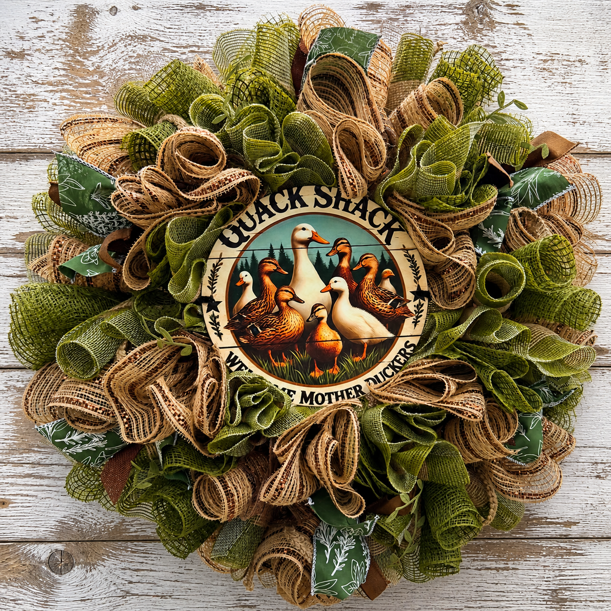 Welcome Mother Duckers wreath