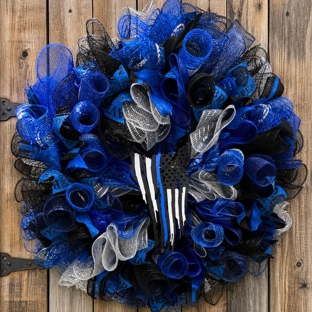 Blue Line Wreath