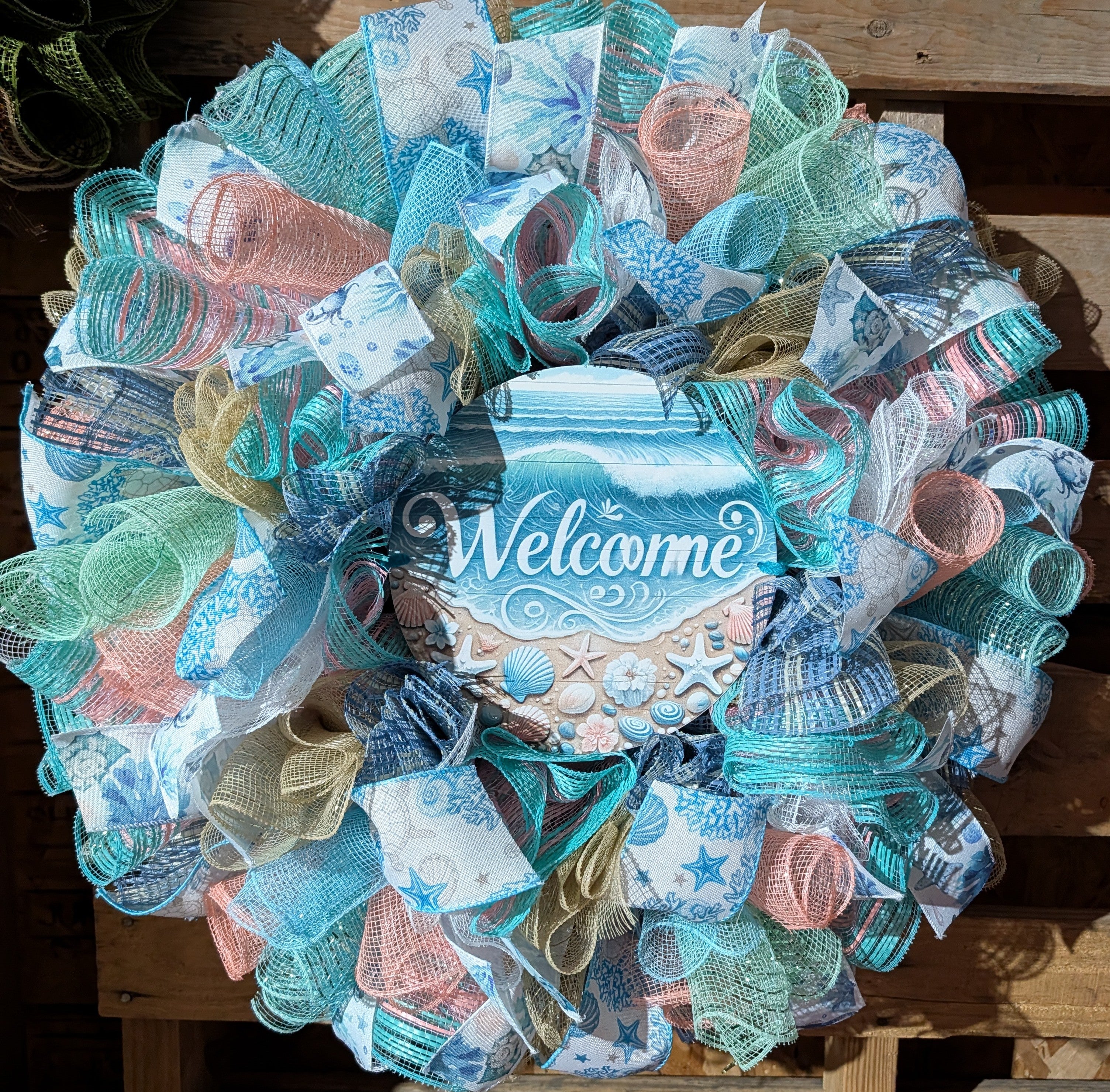 Beachy Welcome wreath