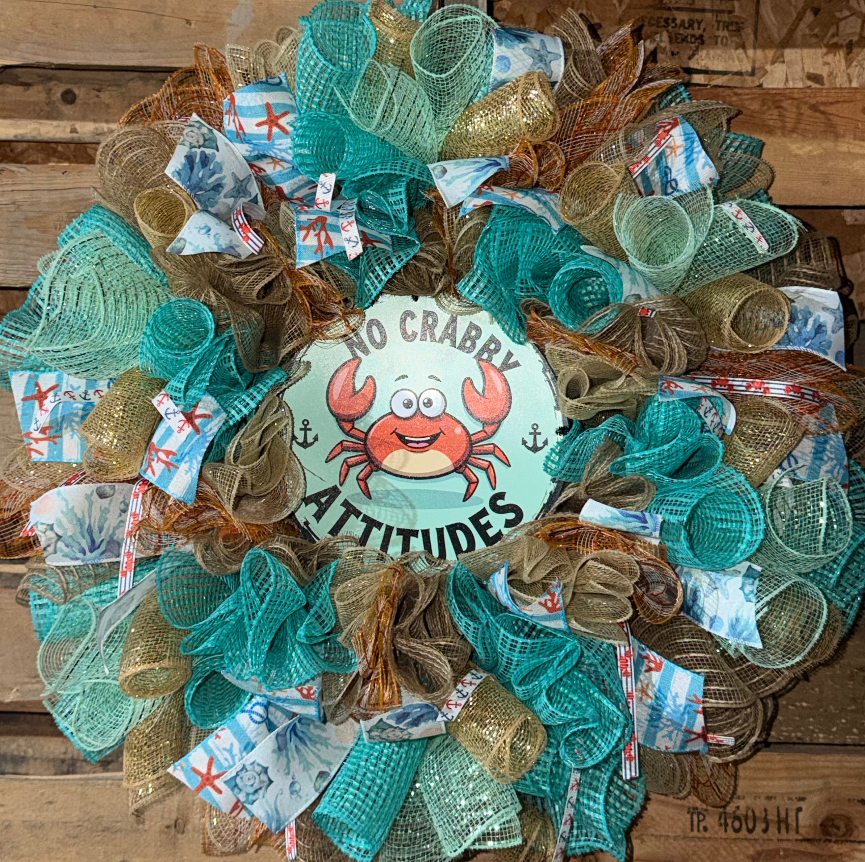 No Crabby Attitudes Wreath